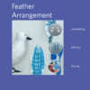 Blue Jay Feather Arrangement Wafer Paper Chokolate Designs