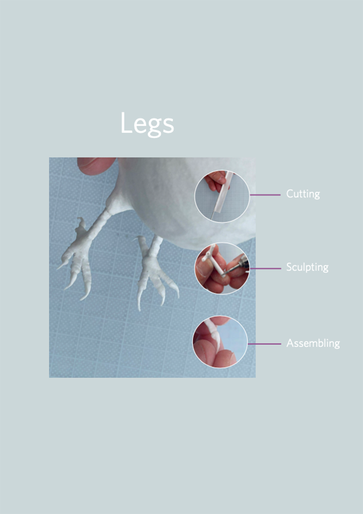 Blue Jay Legs Wafer Paper Chokolate Designs