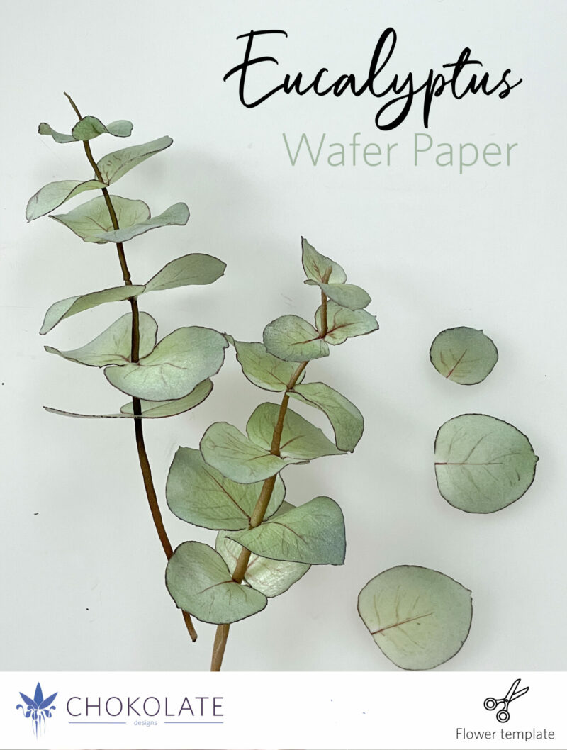 Eucalyptus - Tutorial - Wafer Paper - Template - Cake design - Wedding - svg - dxf