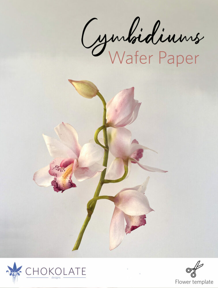 Cymbidium - Tutorial - Wafer Paper - Flowers - Template - Cake design - Wedding - svg - dxf