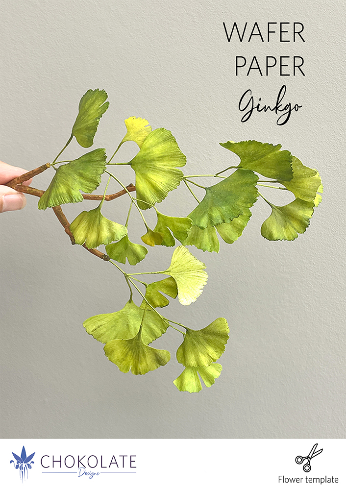 Ginkgo Templates Wafer Paper - Chokolate Designs