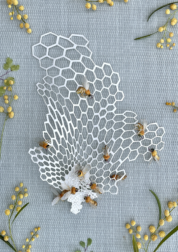 Honeycomb Bees template